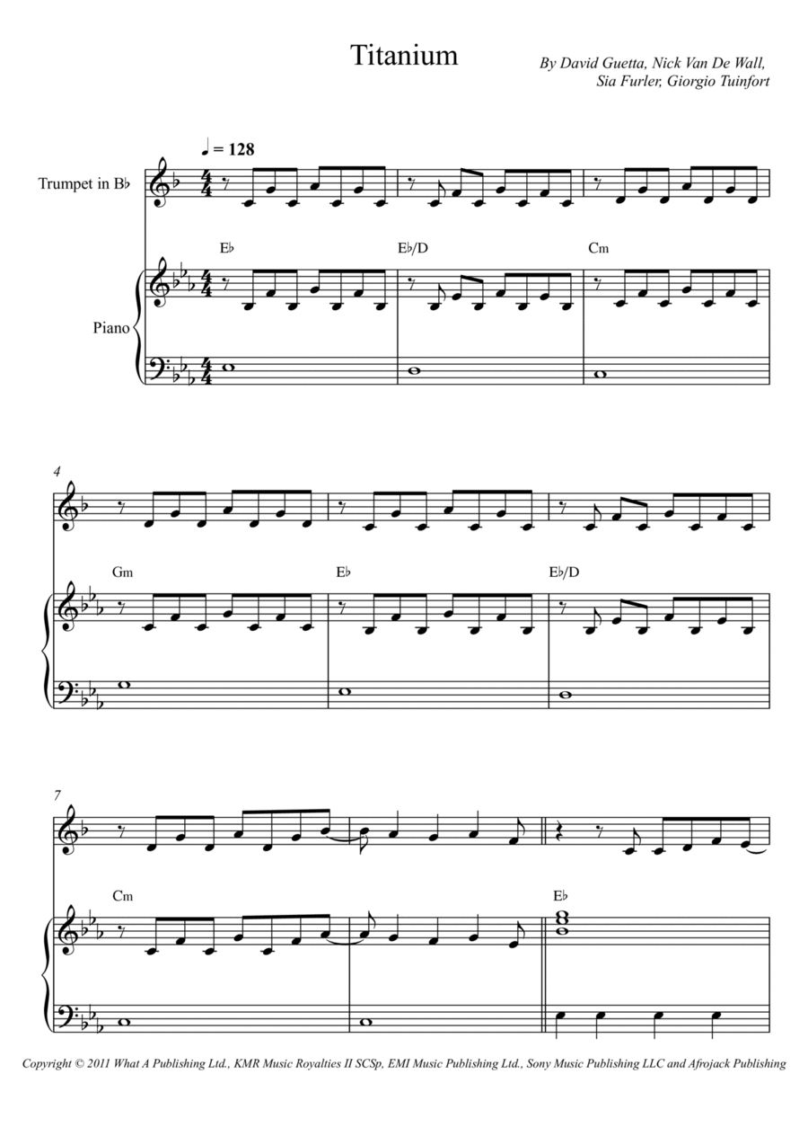 Titanium B-Flat Trumpet scores gallery preview page 1