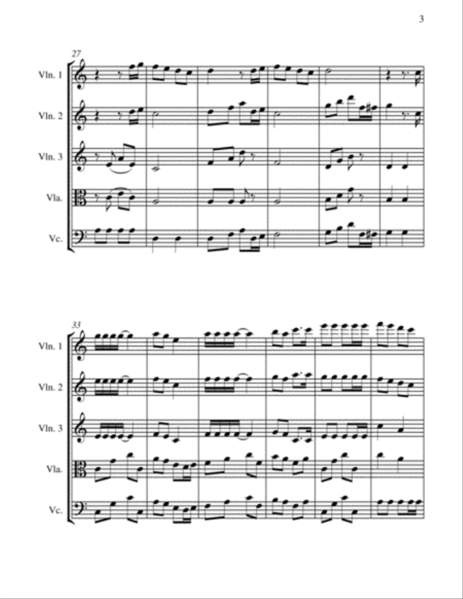 Christmas Time String Quintet scores gallery preview page 6