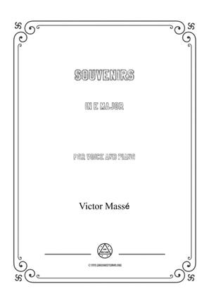 Masse-Souvenirs in E Major,for Voice and Piano