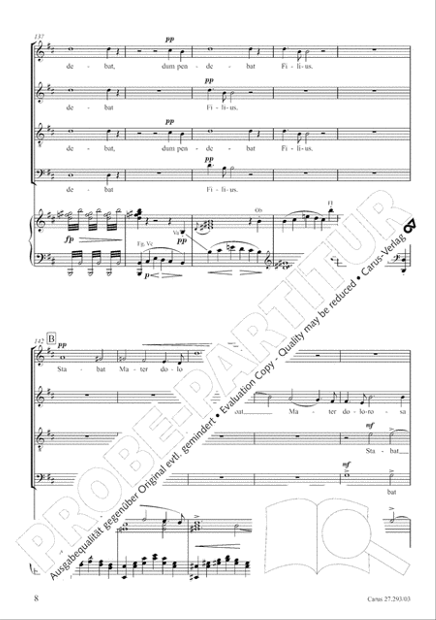 Stabat mater 4-Part scores gallery preview page 15
