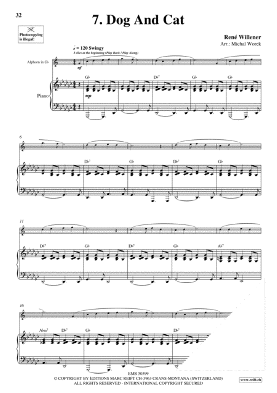 20 Alphorn Solos Volume 1 Piano Accompaniment scores gallery preview page 9