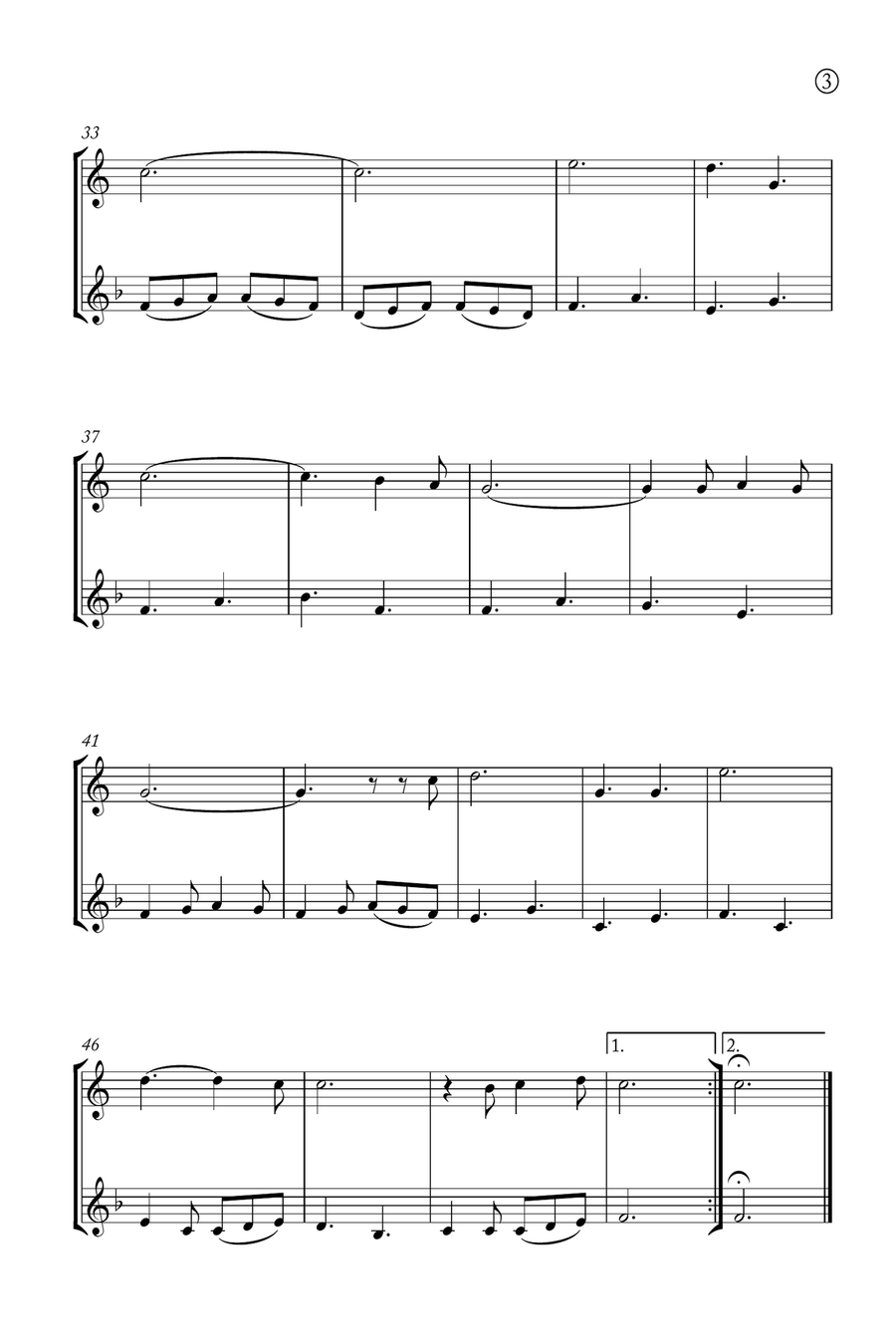 Oh Holy night Brass Duet scores gallery preview page 3