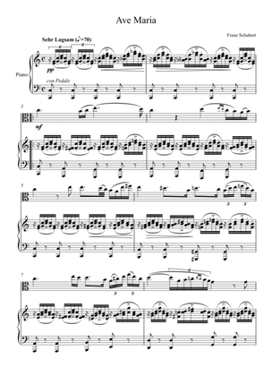 Franz Schubert - Ave Maria (Viola Solo) - C Key