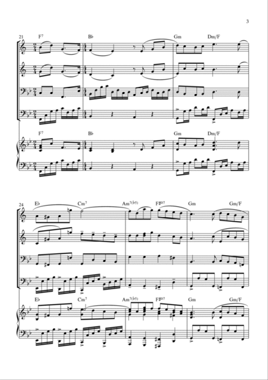 Love Theme (tema D'amore) Trombone scores gallery preview page 3