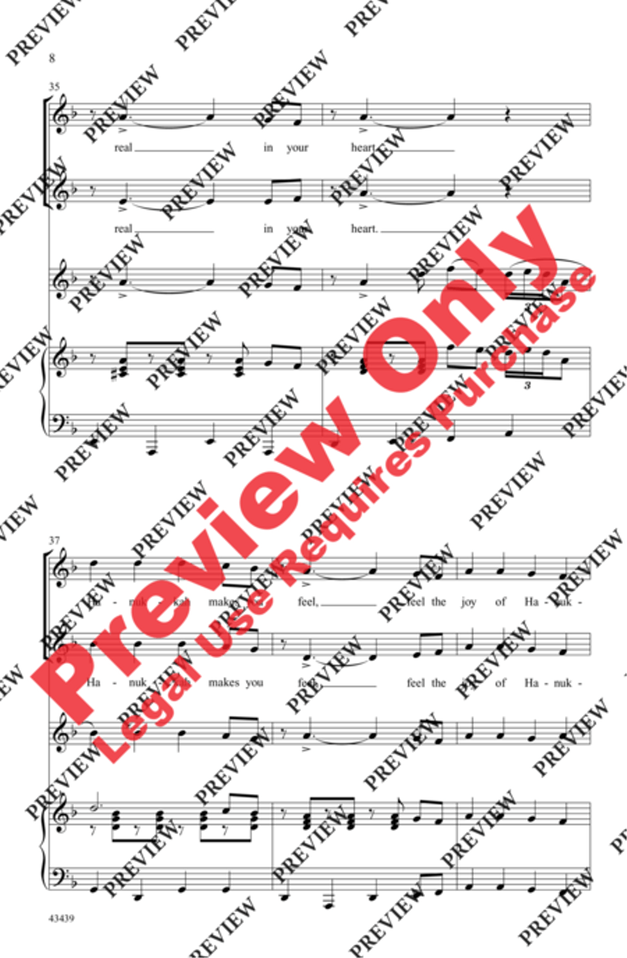 Feel the Joy of Hanukkah 2-Part scores gallery preview page 8