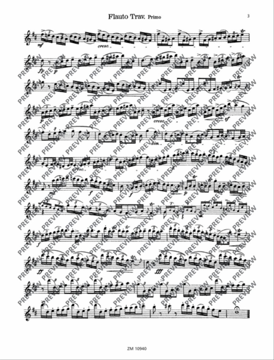 Sonata D major Sonata D major Flute Duet scores gallery preview page 18