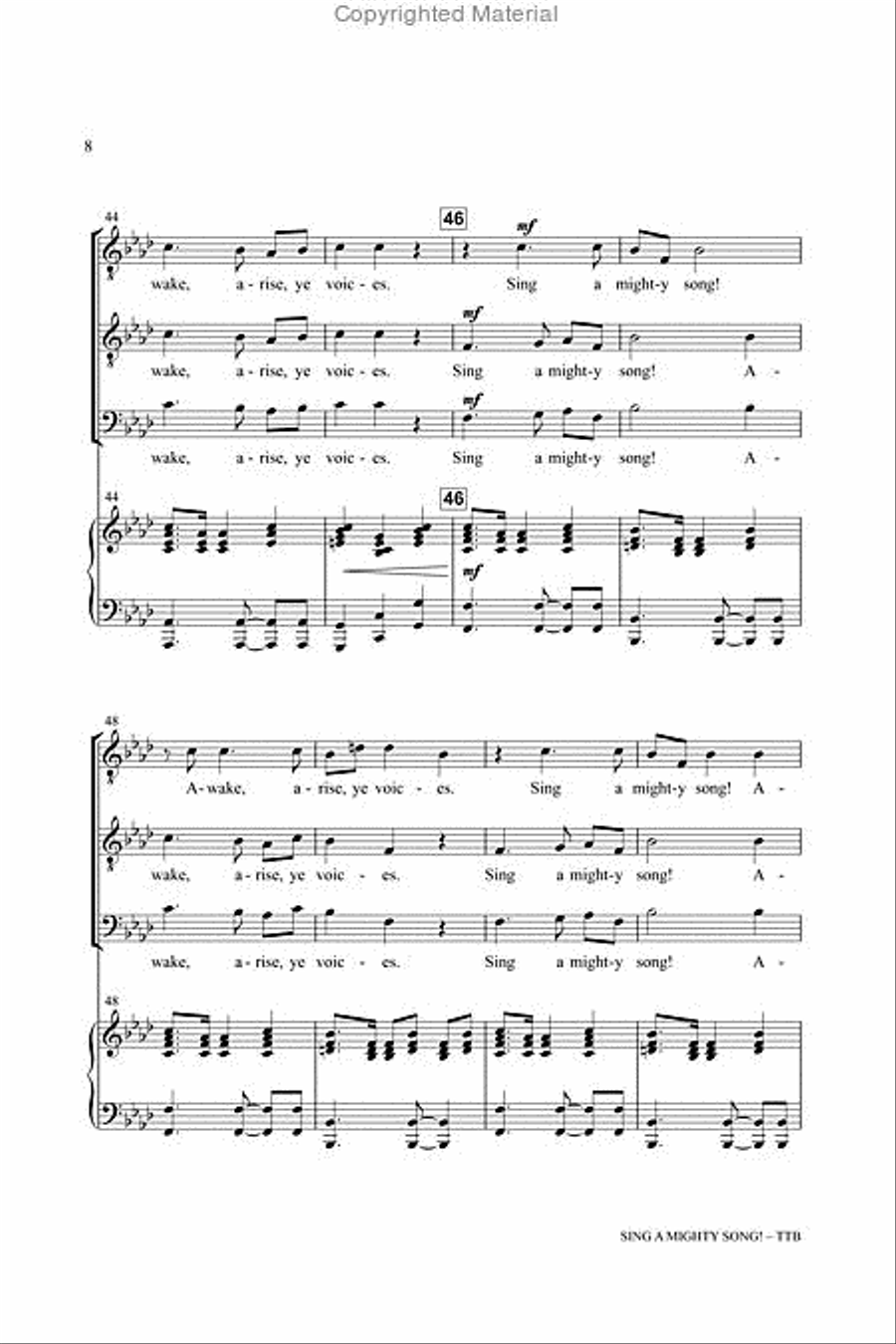 Sing a Mighty Song! TTB scores gallery preview page 9