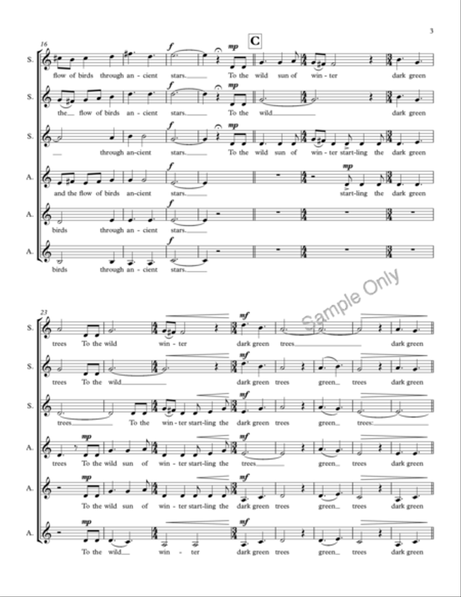 Winter Sun Winter Sun A Cappella scores gallery preview page 3
