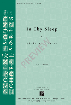 Book cover for In Thy Sleep
