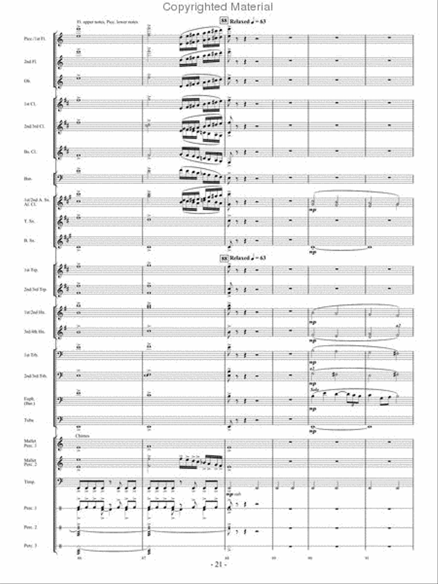 In Pursuit of Troy Concert Band - Sheet Music page 19