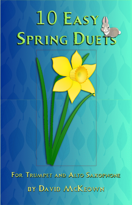 Book cover for 10 Easy Spring Duets for Trumpet and Alto Saxophone