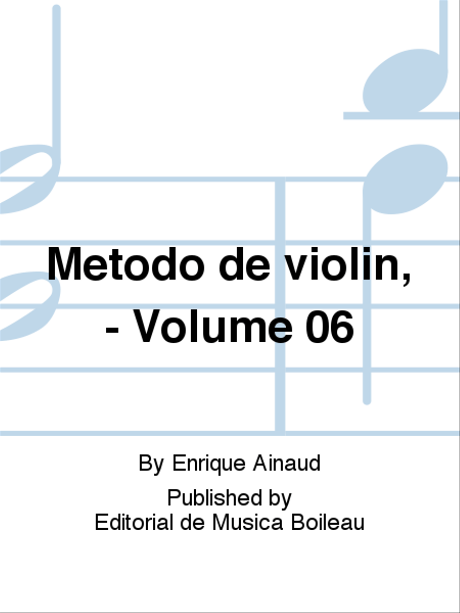 Metodo de violin, - Volume 06 Violin Solo scores gallery preview page 1
