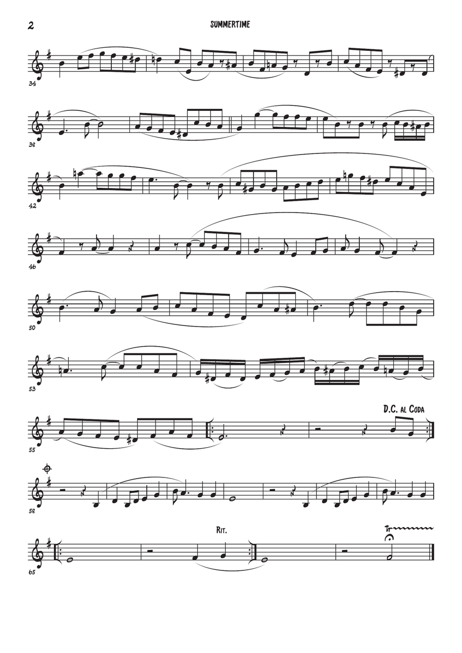 Summertime Violin Solo scores gallery preview page 2