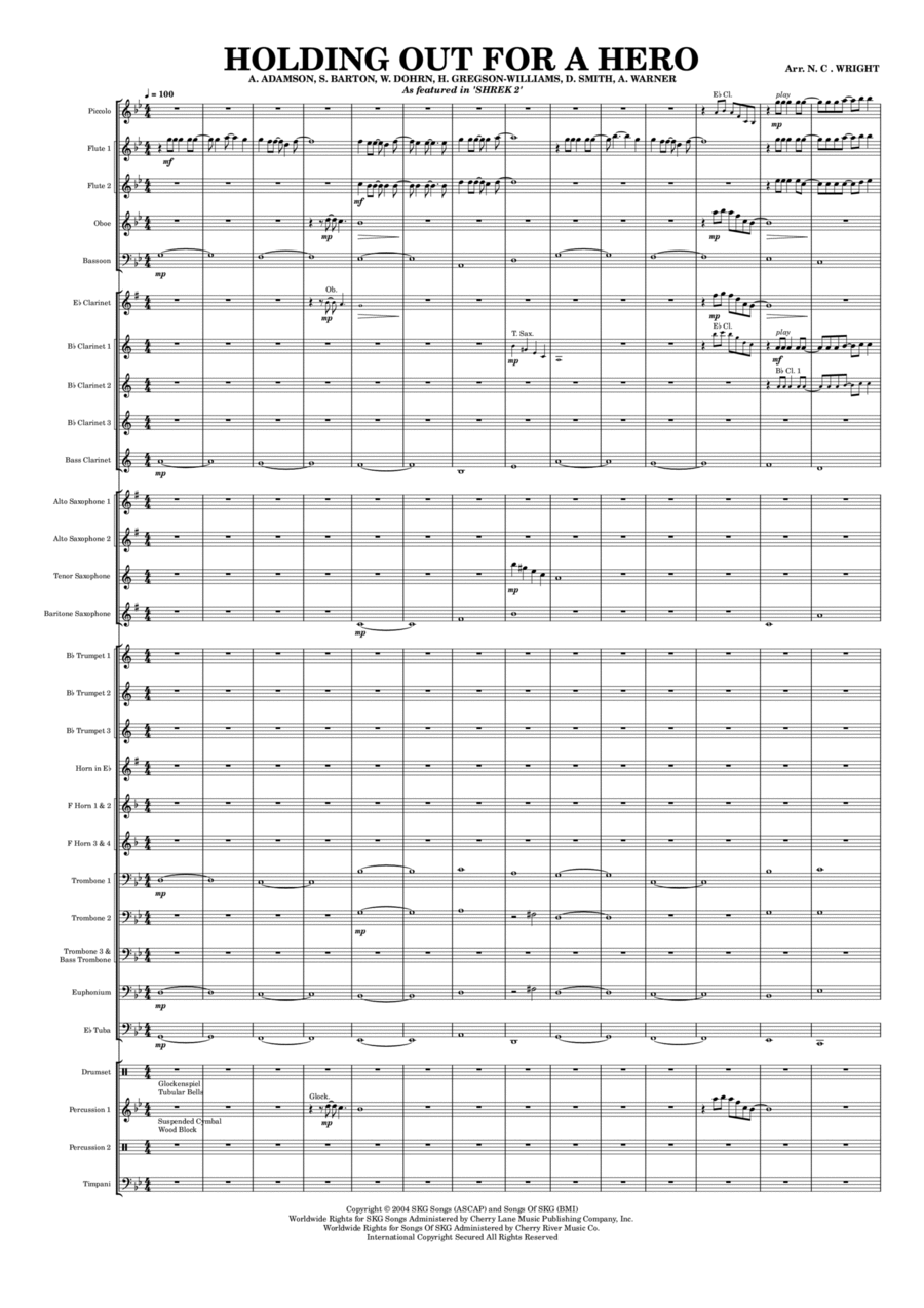 Fairy Godmother Song Concert Band scores gallery preview page 1