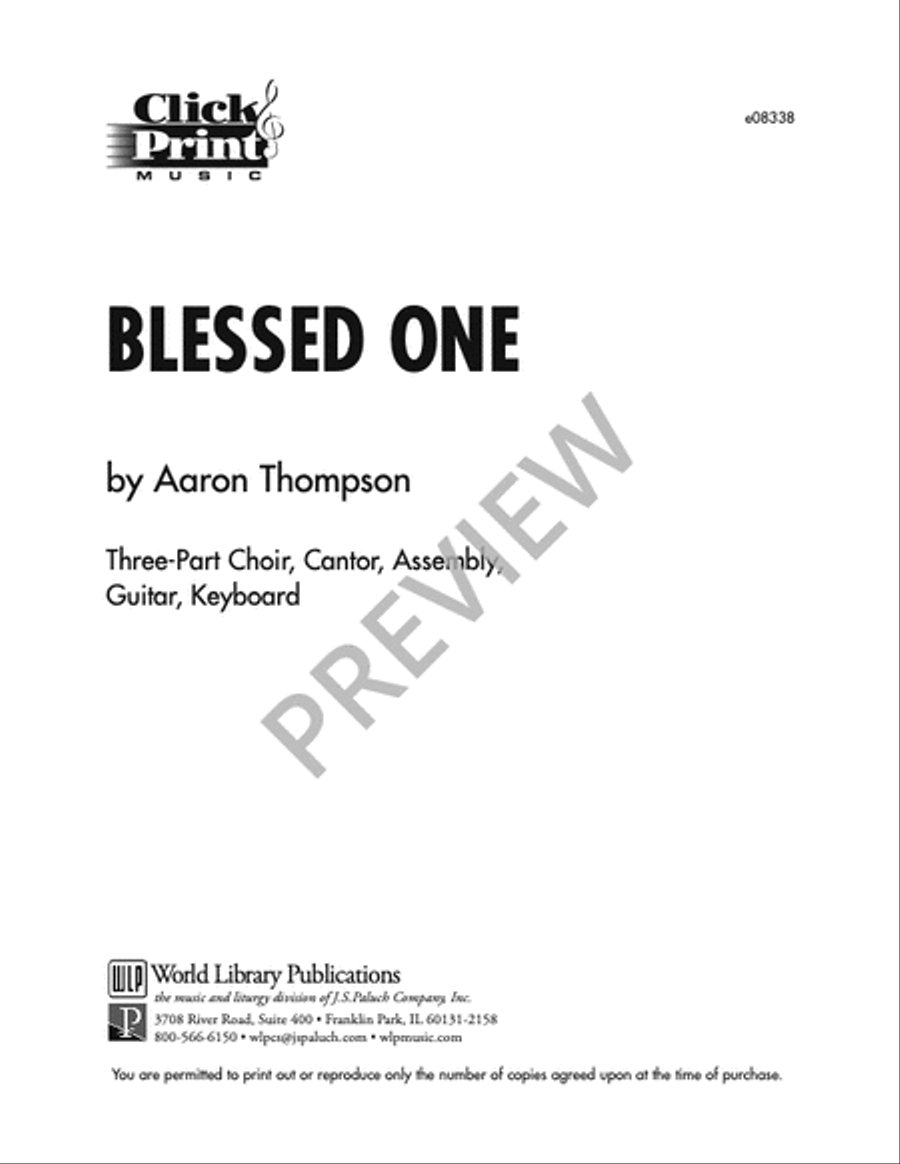 Blessed One 3-Part scores gallery preview page 5