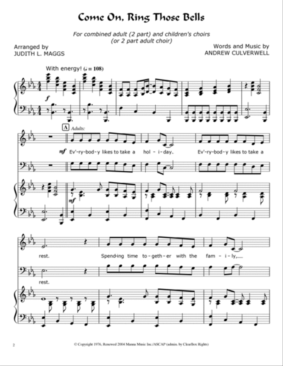 Come On, Ring Those Bells 2-Part scores gallery preview page 2