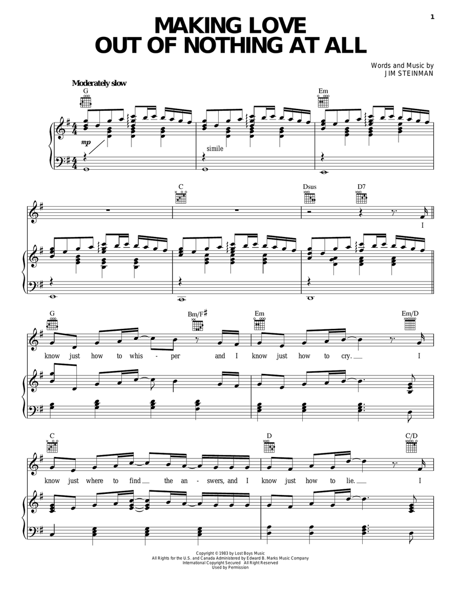 Making Love Out Of Nothing At All Acoustic Guitar scores gallery preview page 1