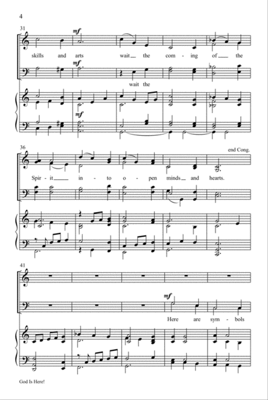 God Is Here! God Is Here! 4-Part scores gallery preview page 4