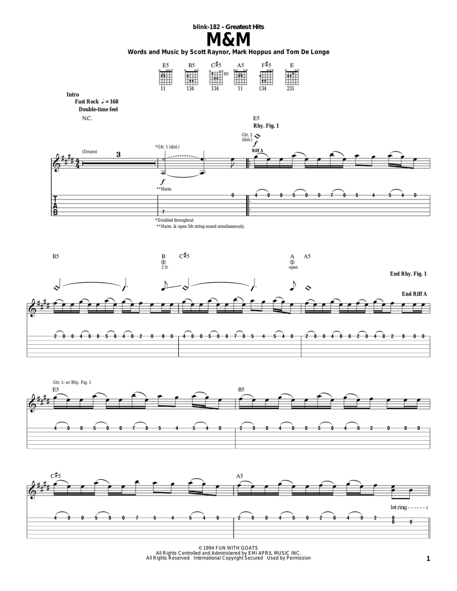 M&M Acoustic Guitar scores gallery preview page 1