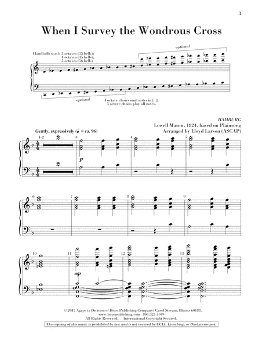 When I Survey the Wondrous Cross-3-5 oct.-Digital Download 5-Octaves scores gallery preview page 3