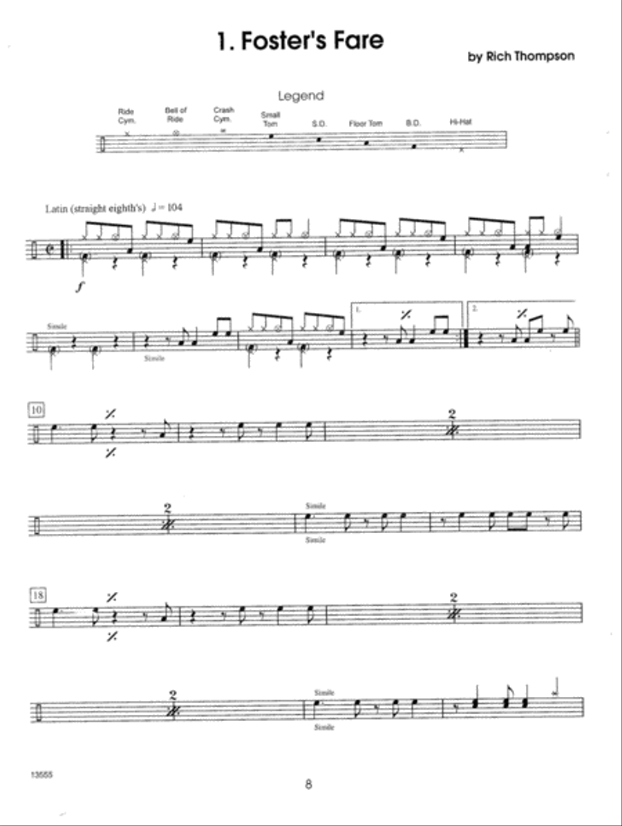 Modern Jazz Solos For Drum Set (Book with online audio) Drum Set scores gallery preview page 2
