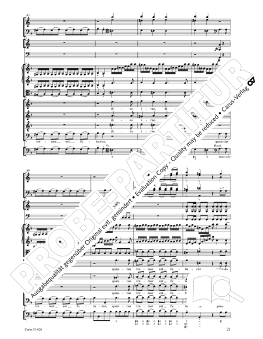 Missa longa in C major (Missa longa in C) 4-Part scores gallery preview page 33