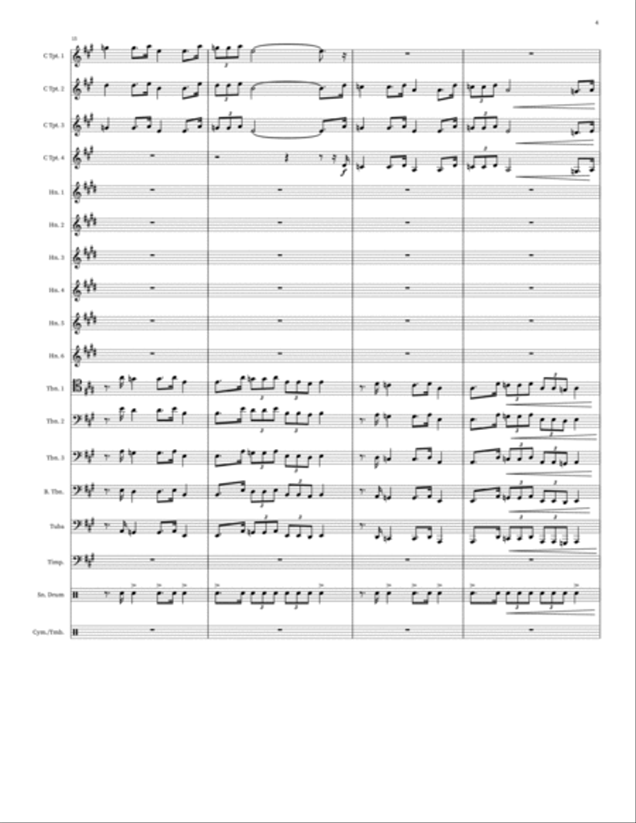 Parade Of The Charioteers Small Ensemble scores gallery preview page 4
