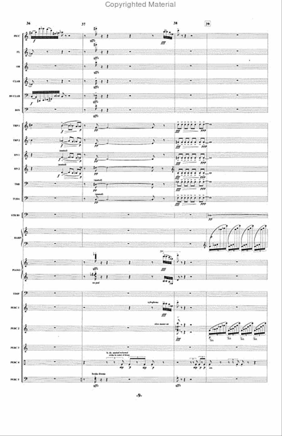 Waking Angels Concert Band scores gallery preview page 10