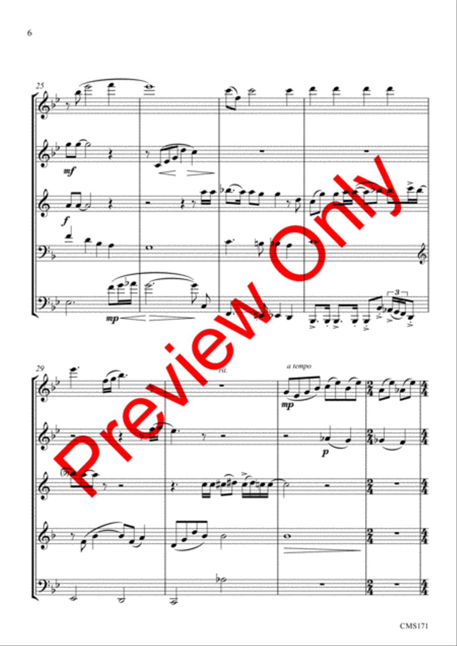 Queen Medley Fantasy Woodwind Quintet scores gallery preview page 9