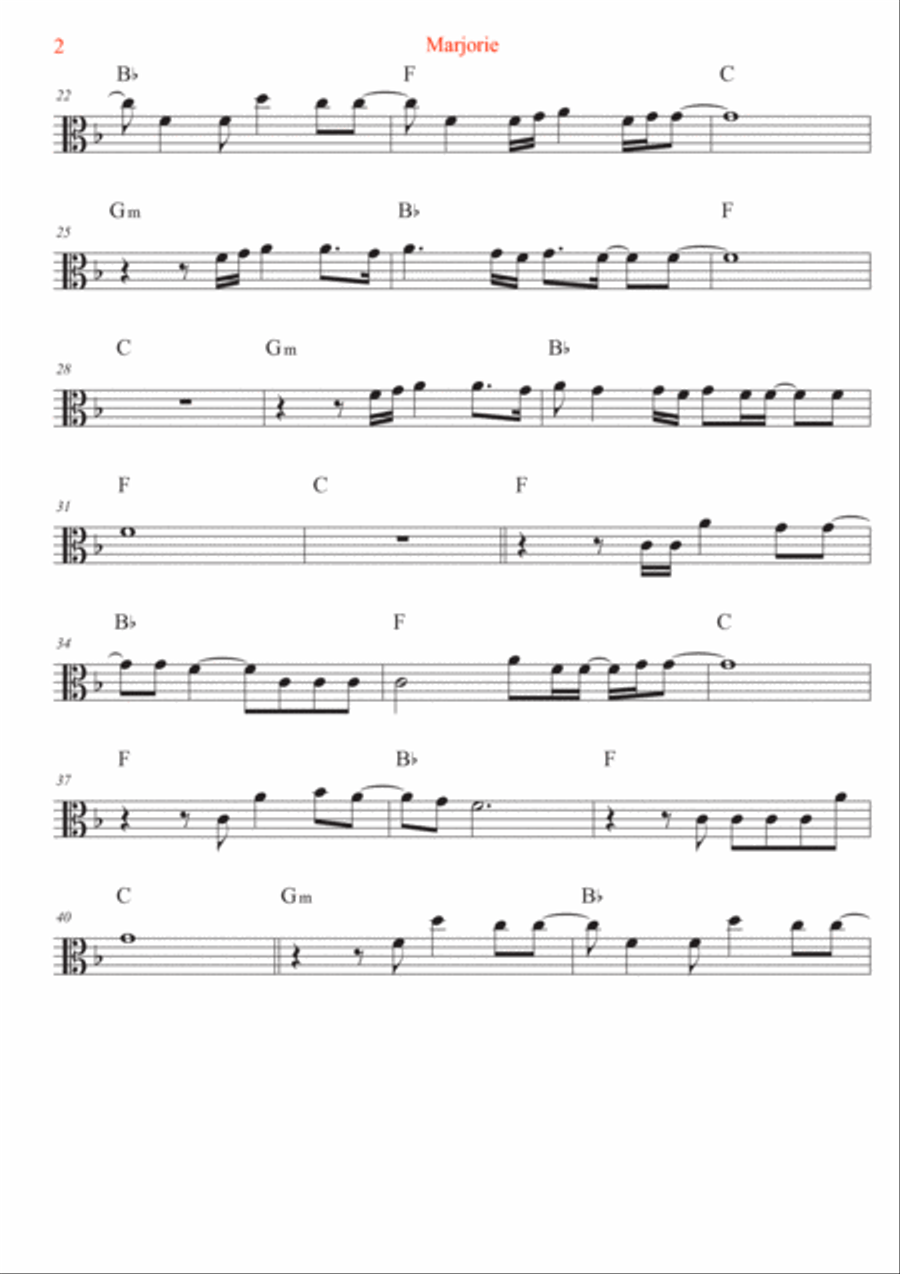 Marjorie Marjorie Viola Solo scores gallery preview page 2