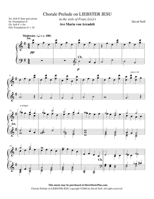 Chorale Prelude on Liebster Jesu in the style of Franz Liszt's Ave Maria von Arcadelt