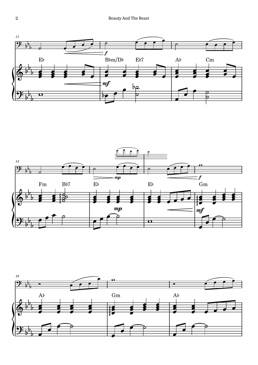 Beauty And The Beast Chamber Music scores gallery preview page 2