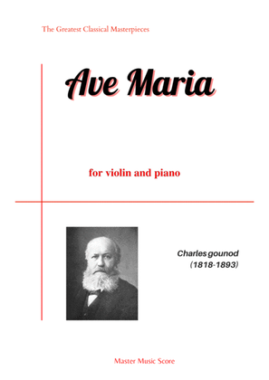 Gounod-Ave Maria for violin and piano(C key)