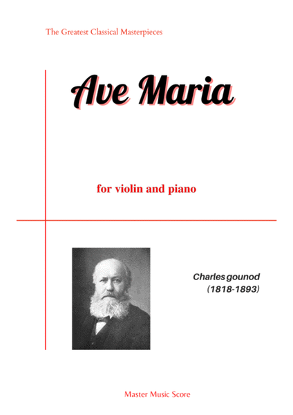 Gounod-Ave Maria for violin and piano(C key) image number null