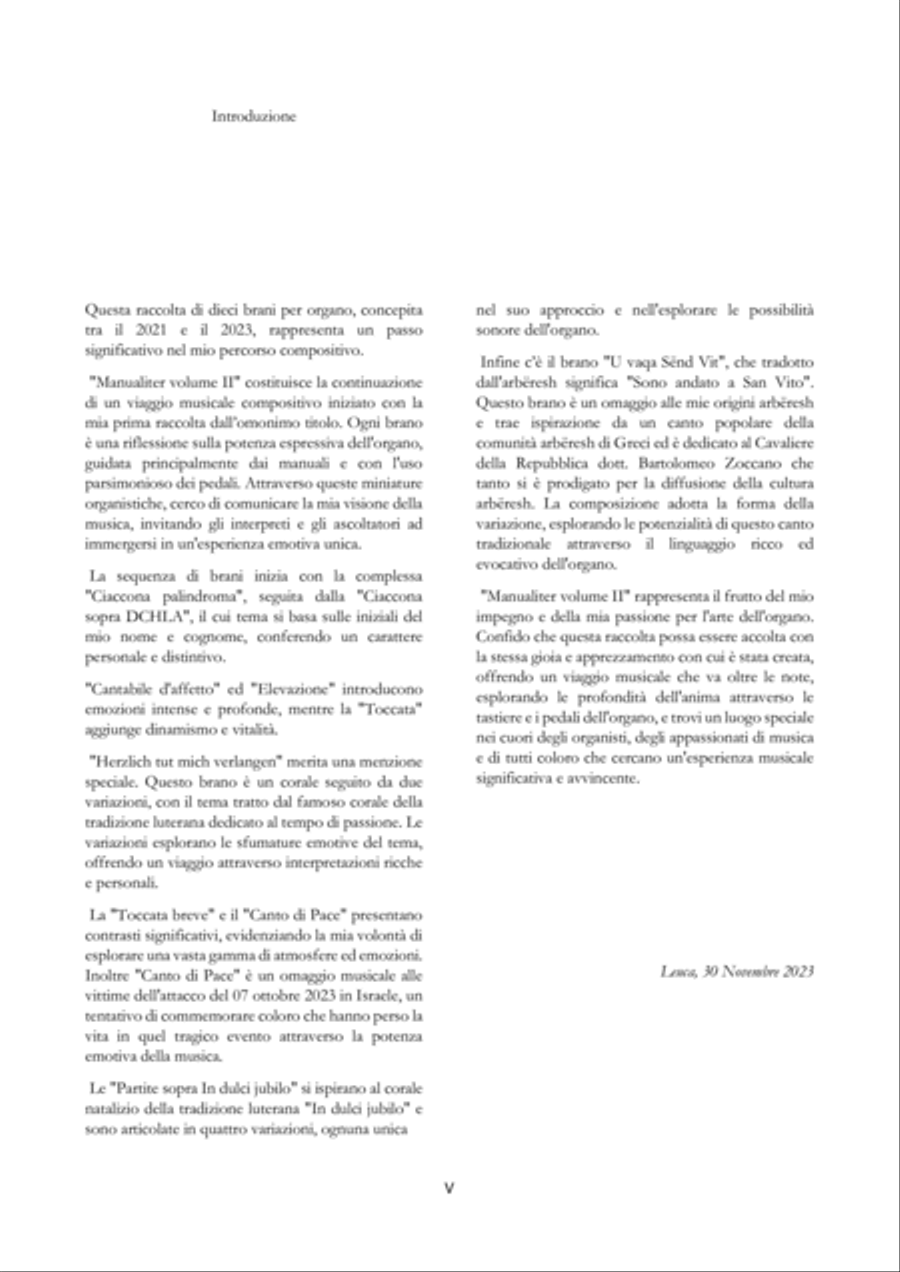MANUALITER Vol. 2 dieci brevi composizioni organistiche Organ Solo scores gallery preview page 5