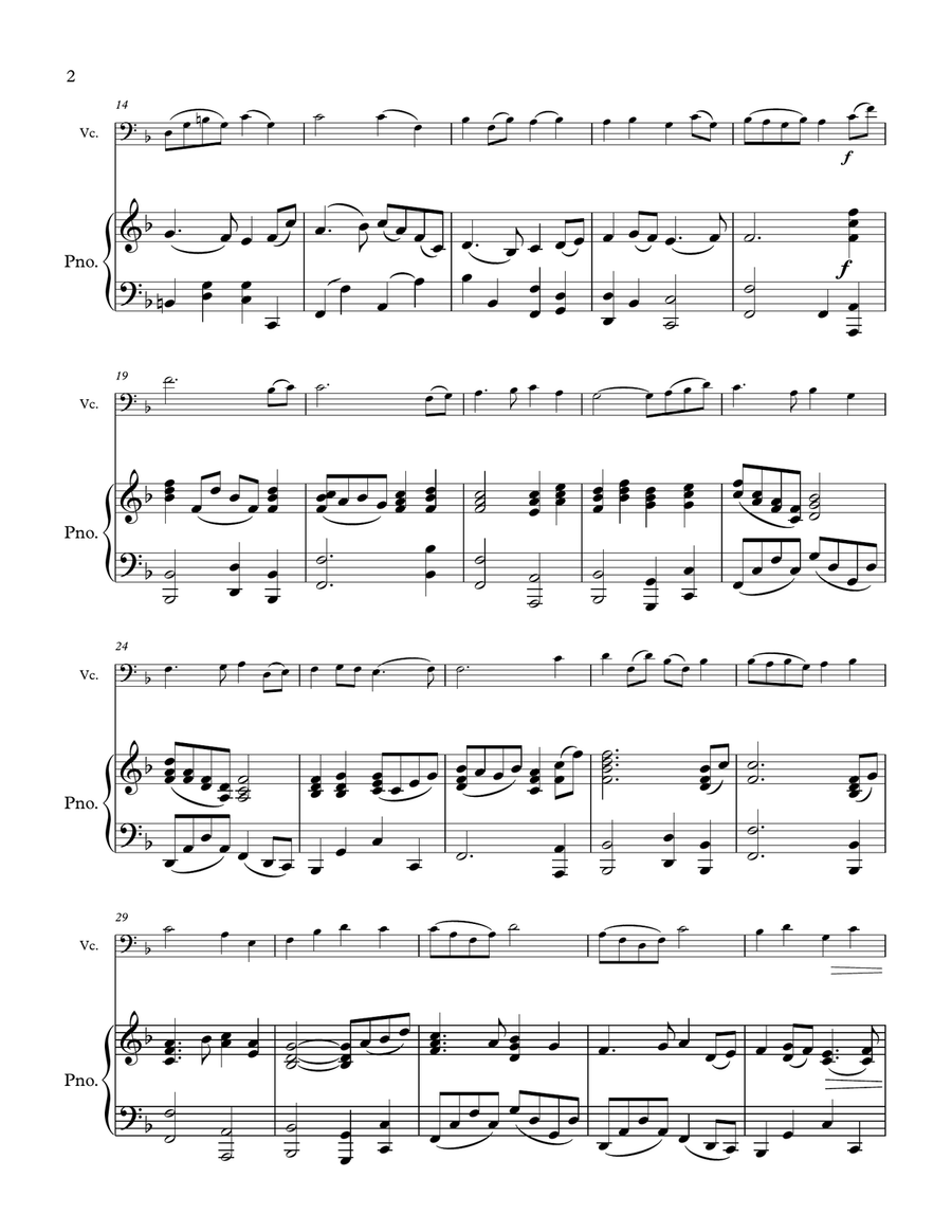 Two Dances for Cello and Piano Piano scores gallery preview page 2