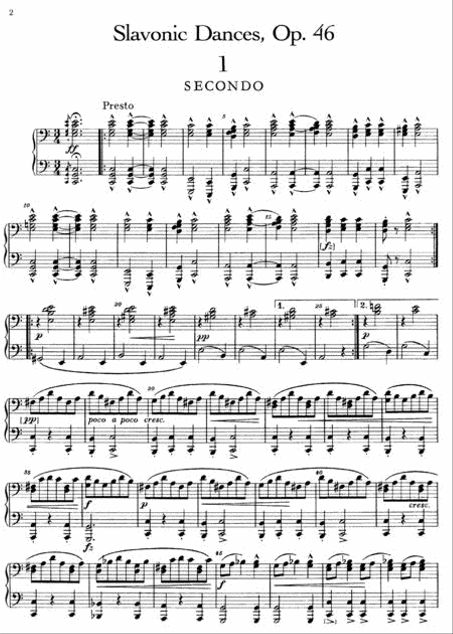 Complete Slavonic Dances - Piano, Four Hands Small Ensemble scores gallery preview page 2