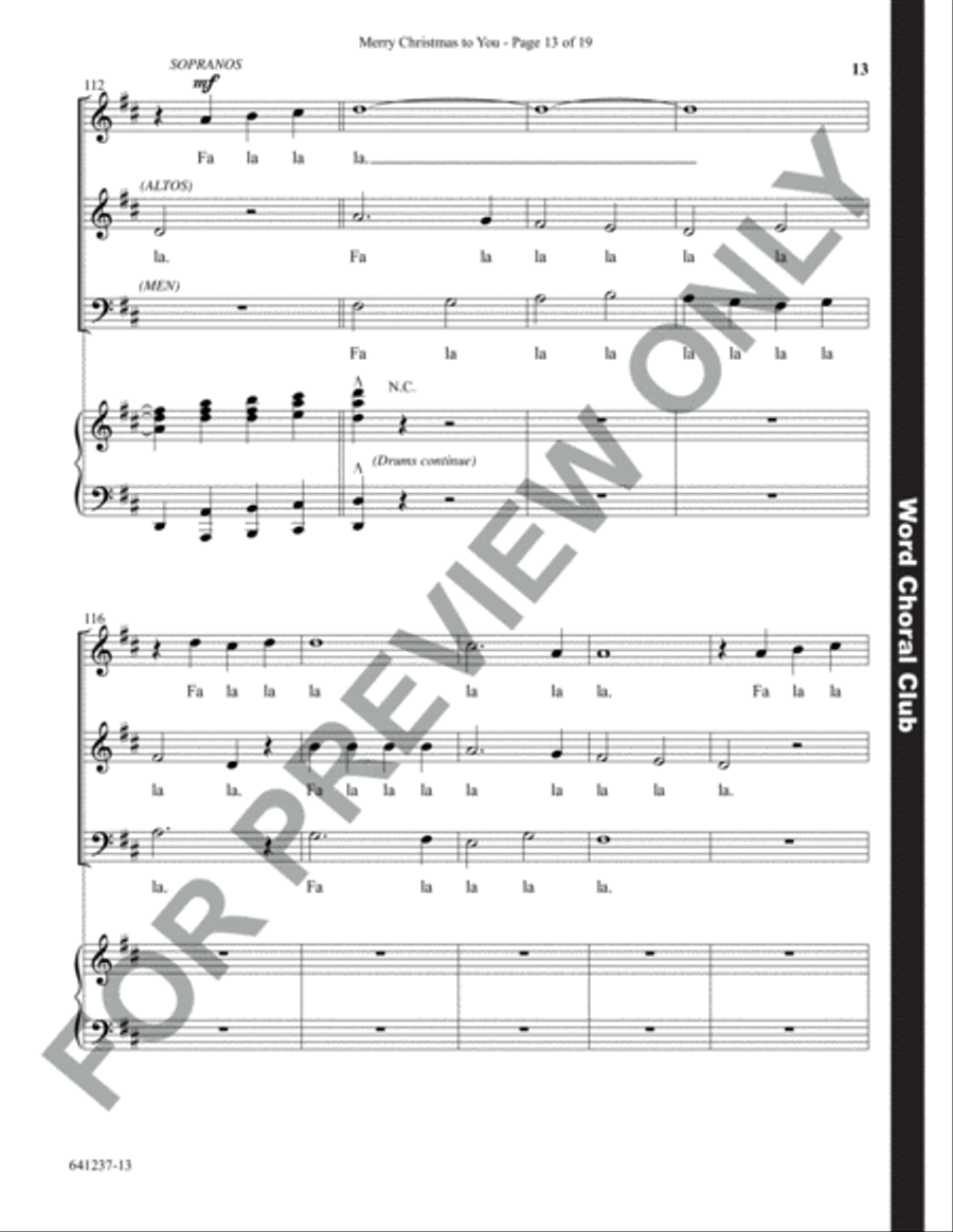 Merry Christmas to You - Anthem Choir scores gallery preview page 14