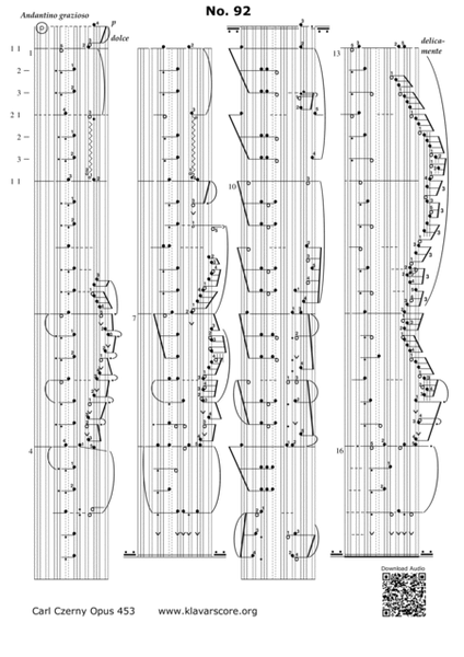 Czerny's 110 Easy and Progressive Exercises Opus 453 Exercise 89-110 transcribed to KlavarScore (A4) image number null