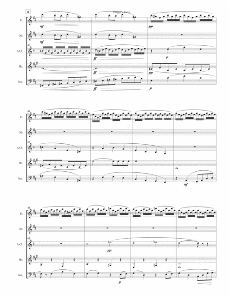 Fingal's Cave for Wind Quintet Woodwind Quintet scores gallery preview page 4