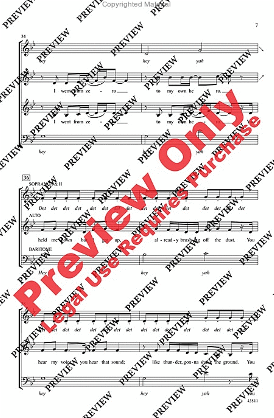 Roar Roar 3-Part scores gallery preview page 7