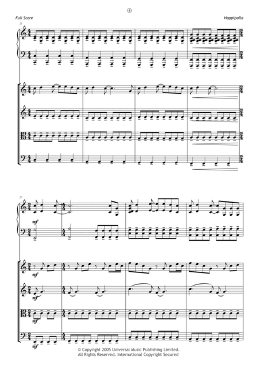 Hoppipolla Piano Quintet scores gallery preview page 4