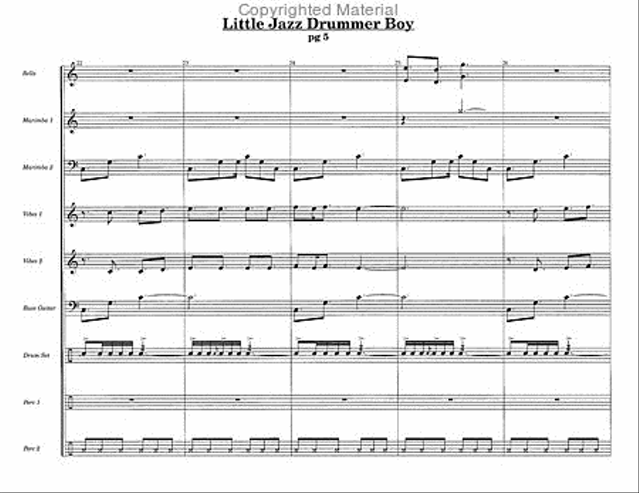 Little Jazz Drummer Boy Little Jazz Drummer Boy Percussion Ensemble scores gallery preview page 3