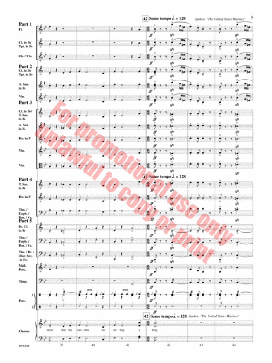 Armed Forces The Pride of America! Concert Band scores gallery preview page 10