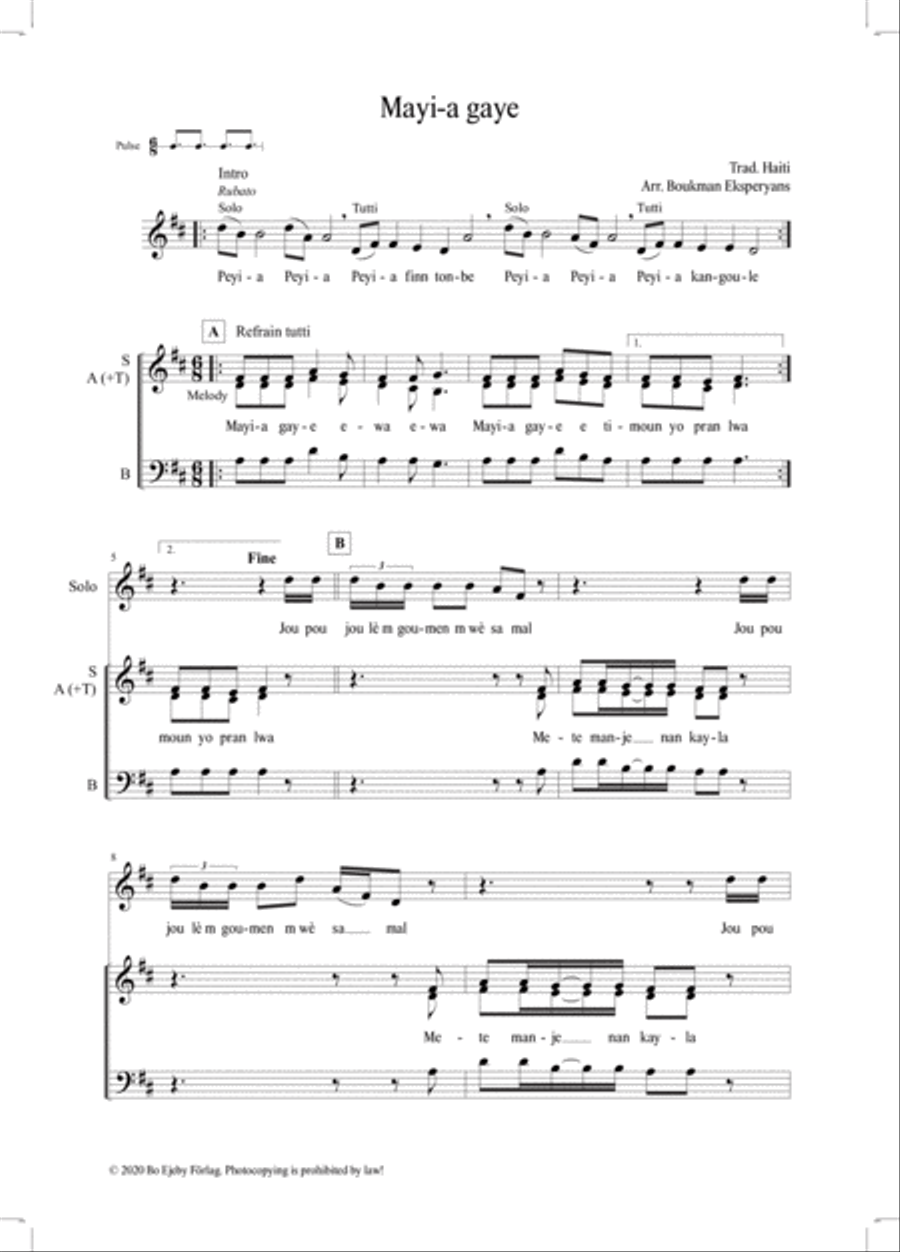 Mayi-a gaye 4-Part scores gallery preview page 2