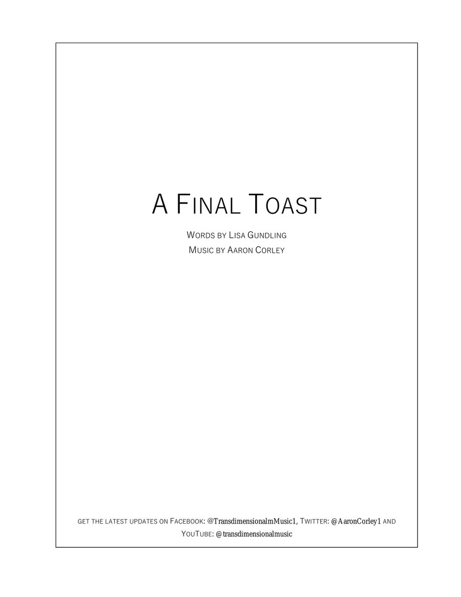 A Final Toast Piano, Vocal scores gallery preview page 1