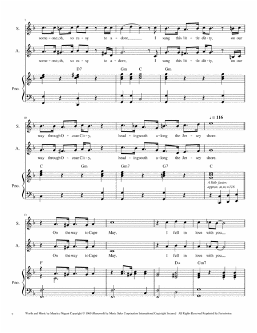 On The Way To Cape May Piano scores gallery preview page 4
