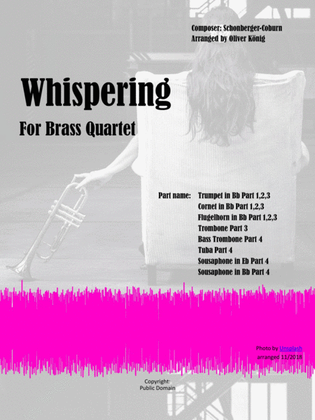 Whispering for Brass Quartet