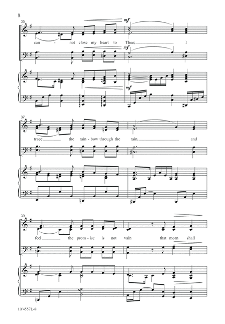O Love That Will Not Let Me Go 4-Part scores gallery preview page 9