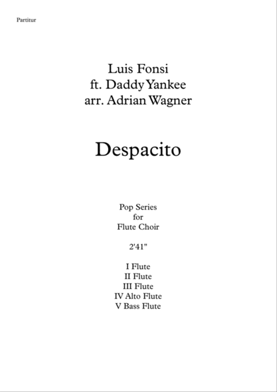 Despacito Flute Choir scores gallery preview page 2